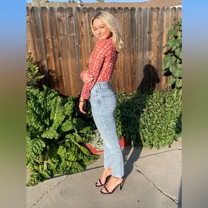 Aritzia Denim Forum The Arlo Hi-Rise Straight Jean